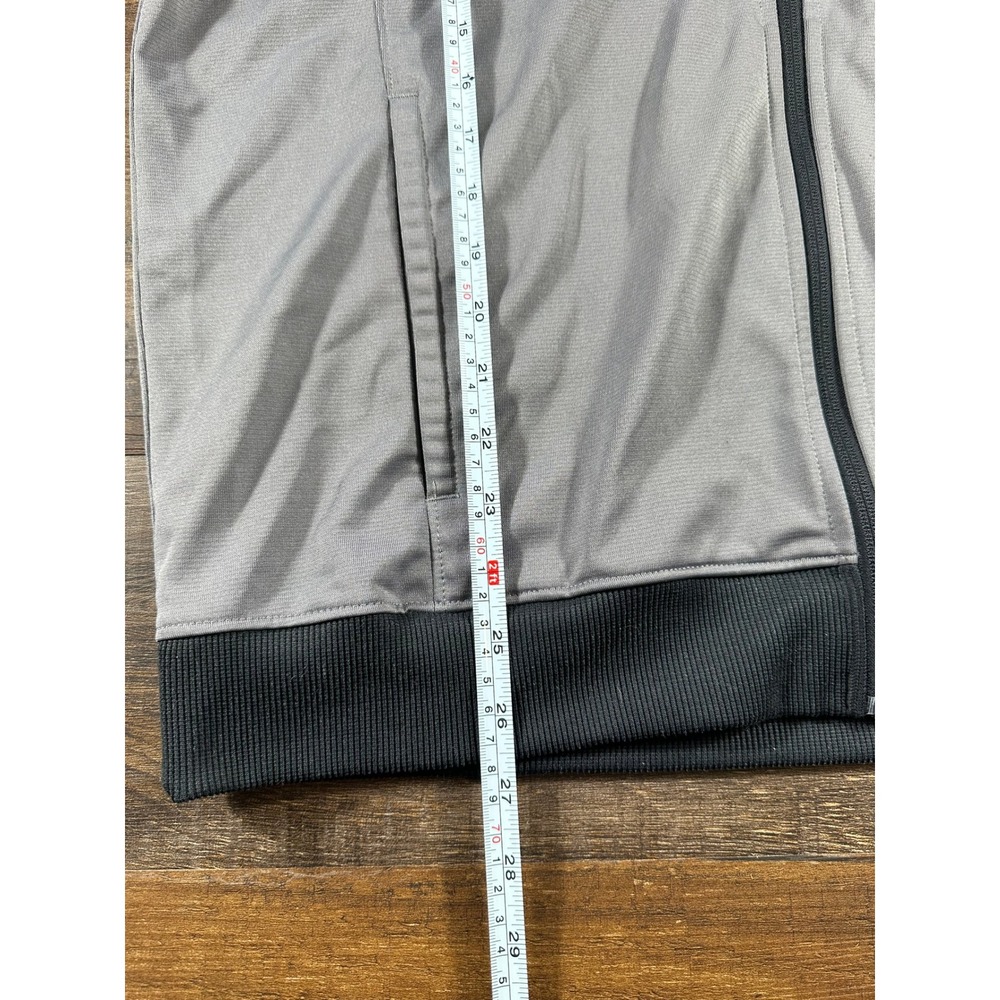 Under Armour Mens XL Gray Black Fitted Full Zip Track Jacket Training Coat - Picture 3 of 5